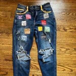 Hand painted Taylor swift eras holster jeans.